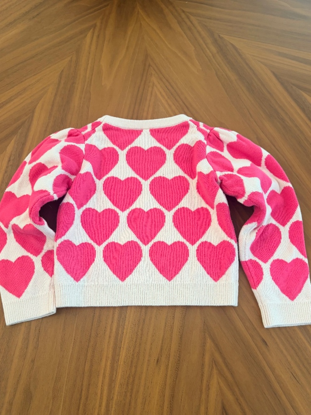 Janie and Jack, pink Heart Cotton Sweater 2T